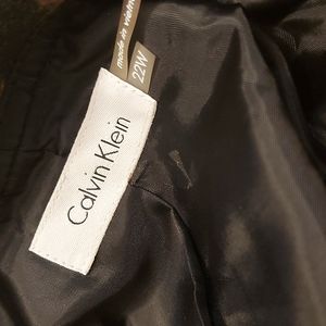 Calvin Klien animal print soft draping 3/4 length blazer